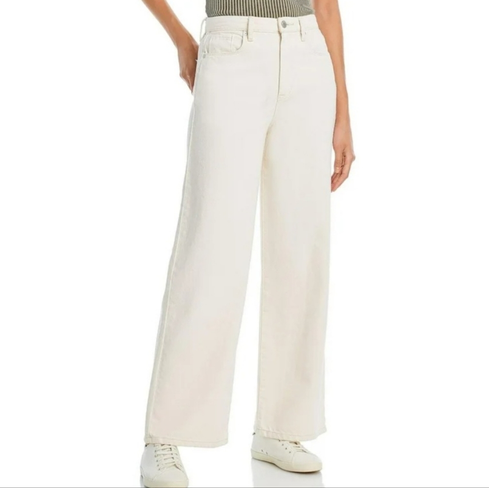 BlankNYC Medium Waist Boot-Cut Leg White Denim Jeans Sz 28 Y2K